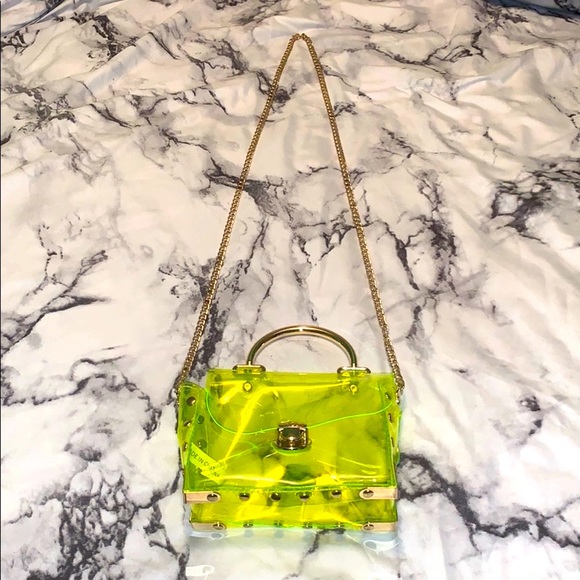 SHEIN Handbags - Neon Clear Crossbody 💚